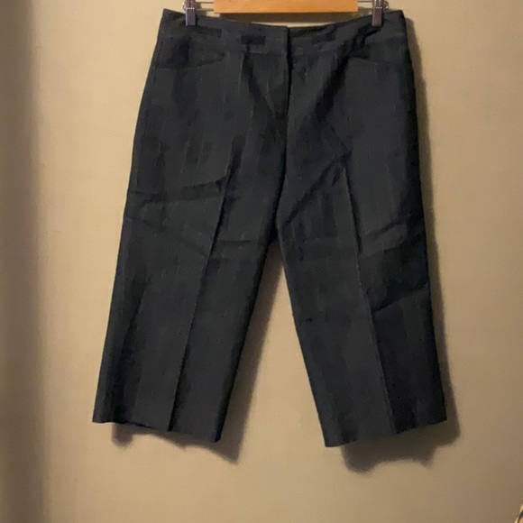 Larry Levine Blue Capris with Tailored Fit - Picture 1 of 5